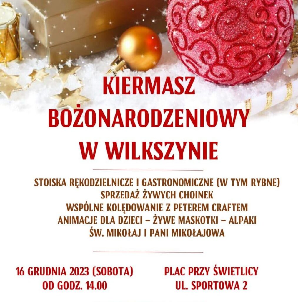 Kiermasz Bożonarodzeniowy w Wilkszynie